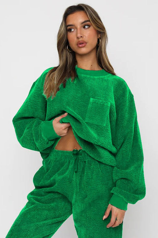 Two Piece Corduroy Western Set - Bee Creek Apparel