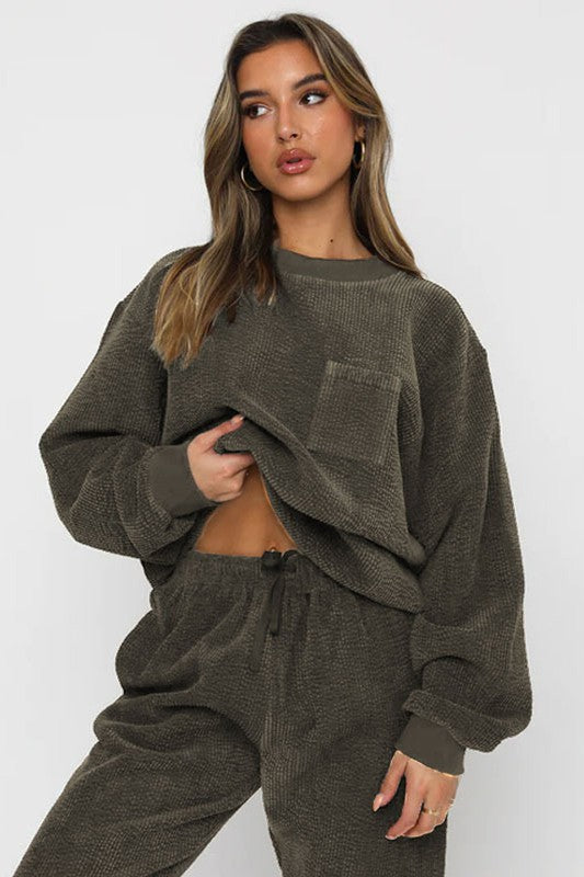 Two Piece Corduroy Western Set - Bee Creek Apparel