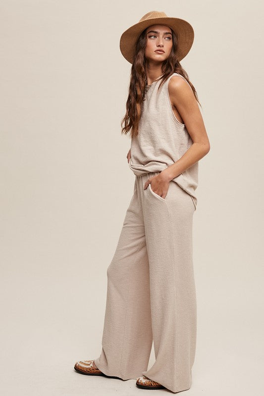 Soft Knit Tank and Sweat Pant Set - Bee Creek Apparel