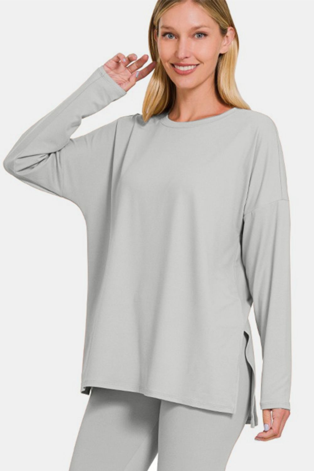 Zenana Full Size Brushed Microfiber Top and Leggings Lounge Set - Bee Creek Apparel