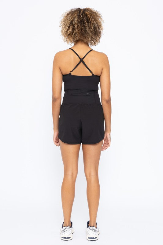 Cross Back Active Romper - Bee Creek Apparel