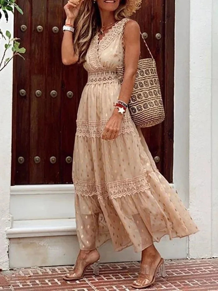 Be A Fashion Icon In This Lace Trim Sundress