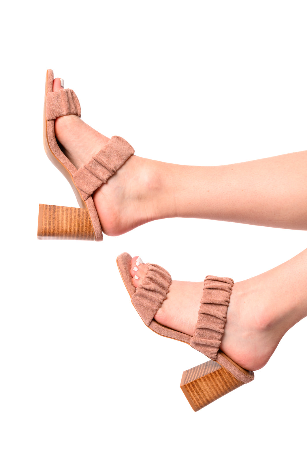 Tropic Like it's Hot Heels in Blush Suede - Bee Creek Apparel