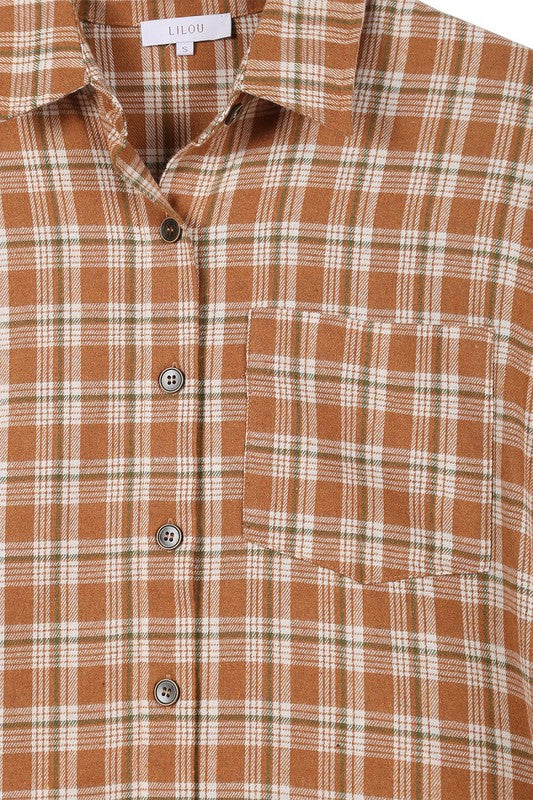 A Classic Autumn Beige Plaid Shirt