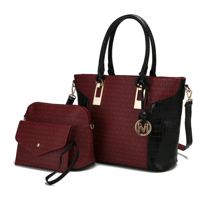 MKF Collection by Mia K - Shonda 3 PC Set - Tote, Handbag, & Wallet