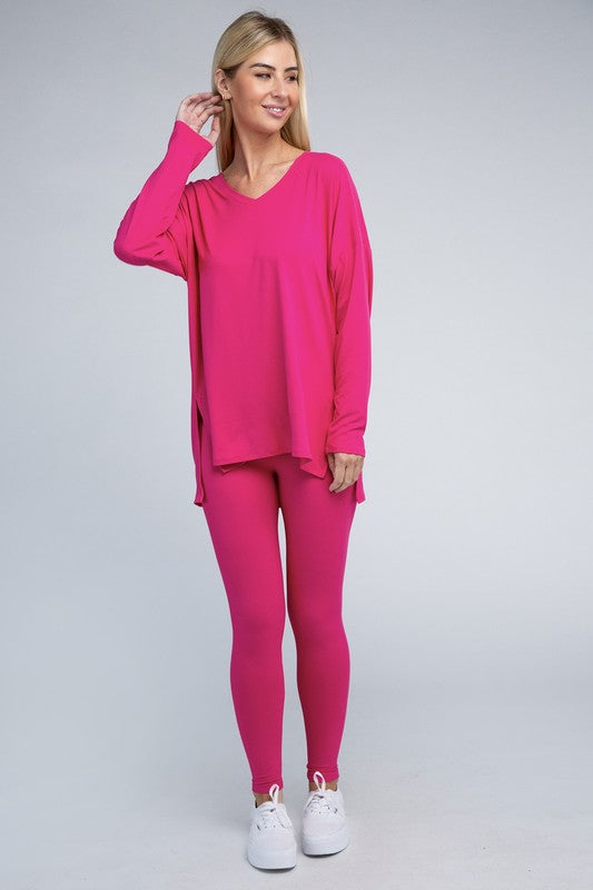 Activewear Brushed DTY Microfiber Loungewear Set - Bee Creek Apparel