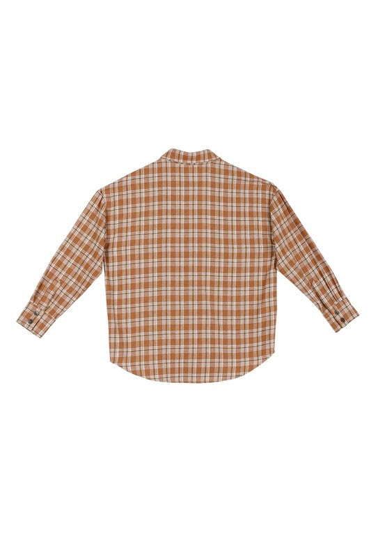 A Classic Autumn Beige Plaid Shirt