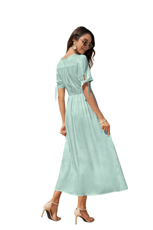 This Charming Maxi Dress With Buttons On The Front