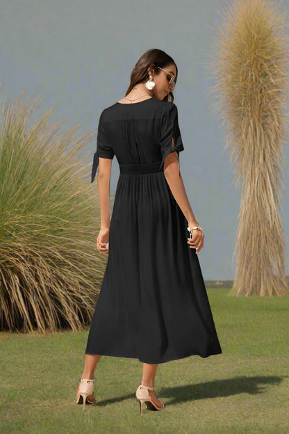 This Charming Maxi Dress With Buttons On The Front