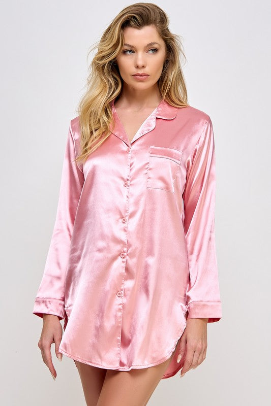 Kimberly Satin Sleepshirt