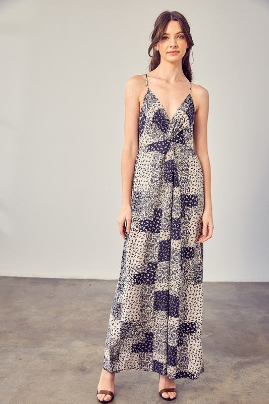 Paisley Printed Cami Jumpsuit - Bee Creek Apparel