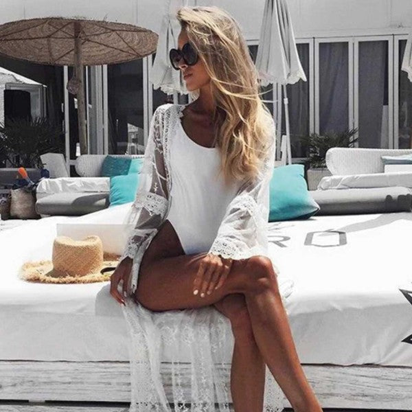 White Lace Swimsuit Cover Up