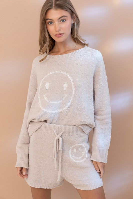Cozy Soft Top with Pajama Shorts Set - Bee Creek Apparel