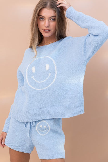 Cozy Soft Top with Pajama Shorts Set - Bee Creek Apparel