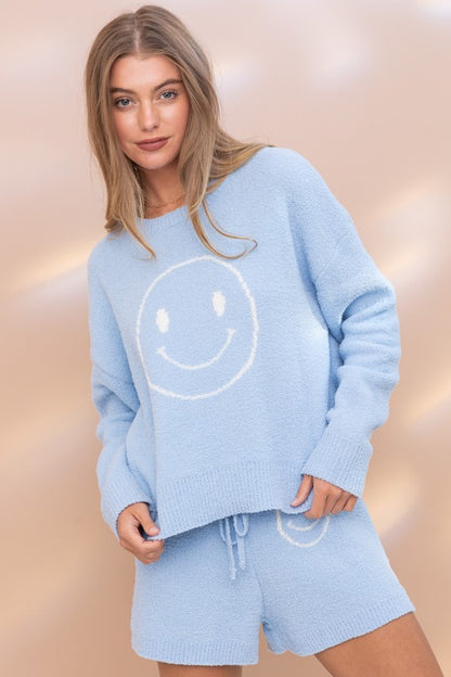 Cozy Soft Top with Pajama Shorts Set - Bee Creek Apparel