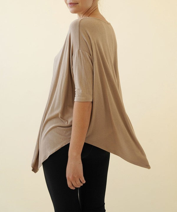 American-Made Bamboo Poncho Tunic