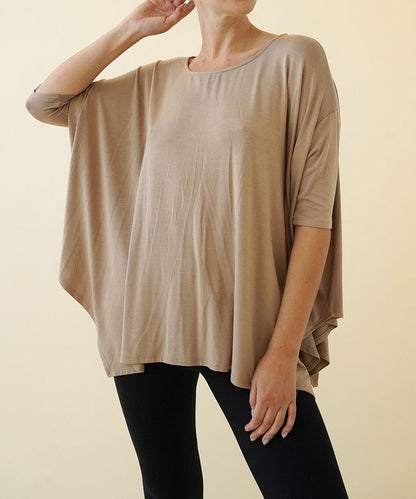 American-Made Bamboo Poncho Tunic