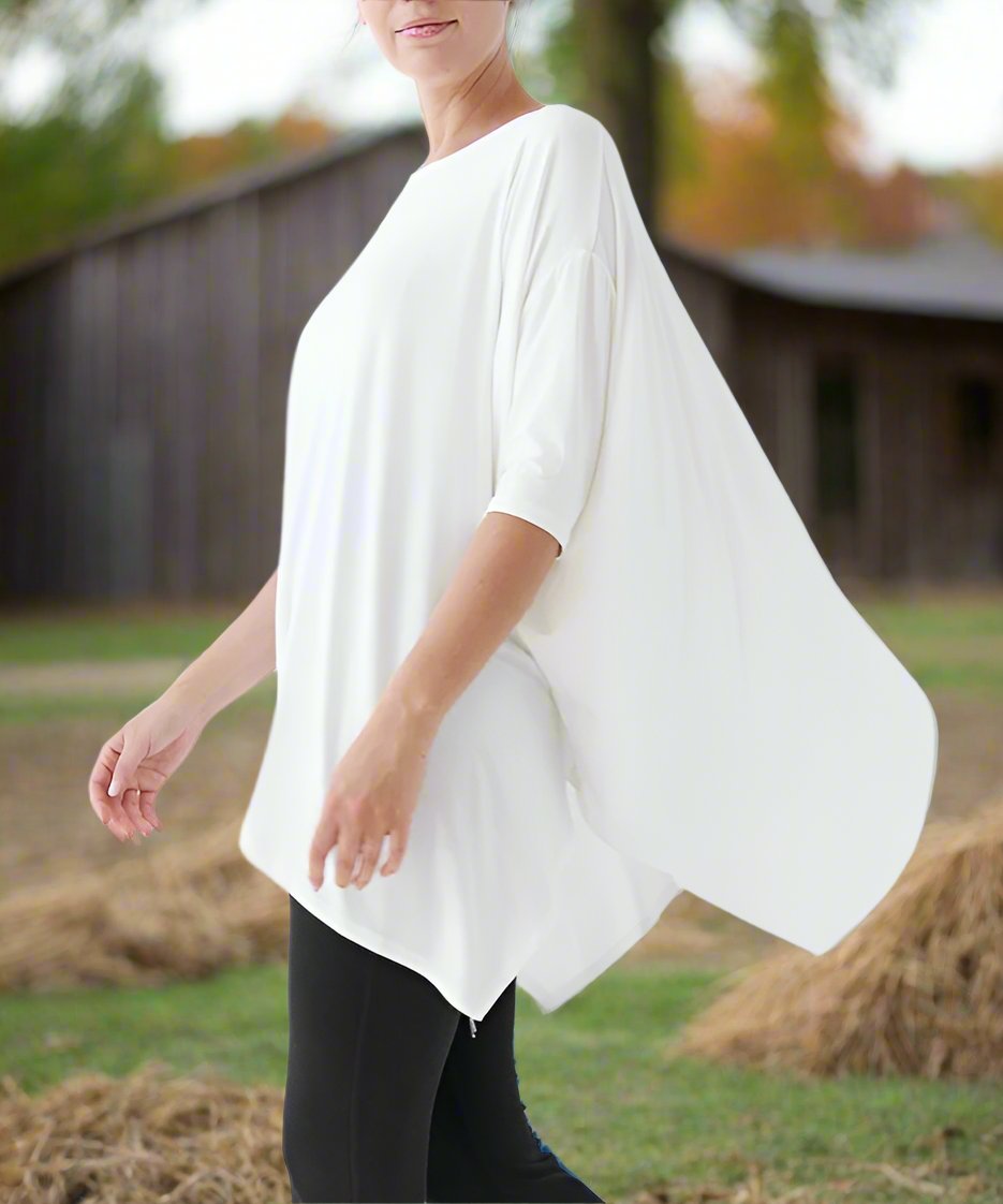 American-Made Bamboo Poncho Tunic