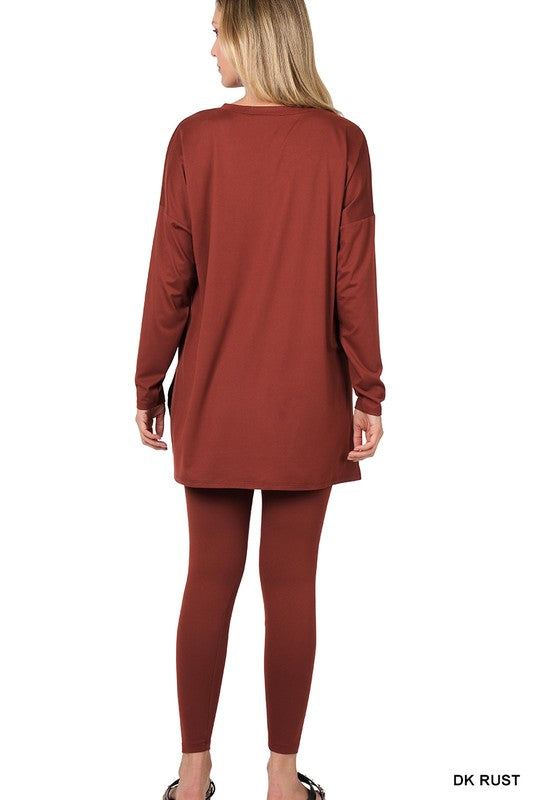 Activewear Brushed DTY Microfiber Loungewear Set - Bee Creek Apparel