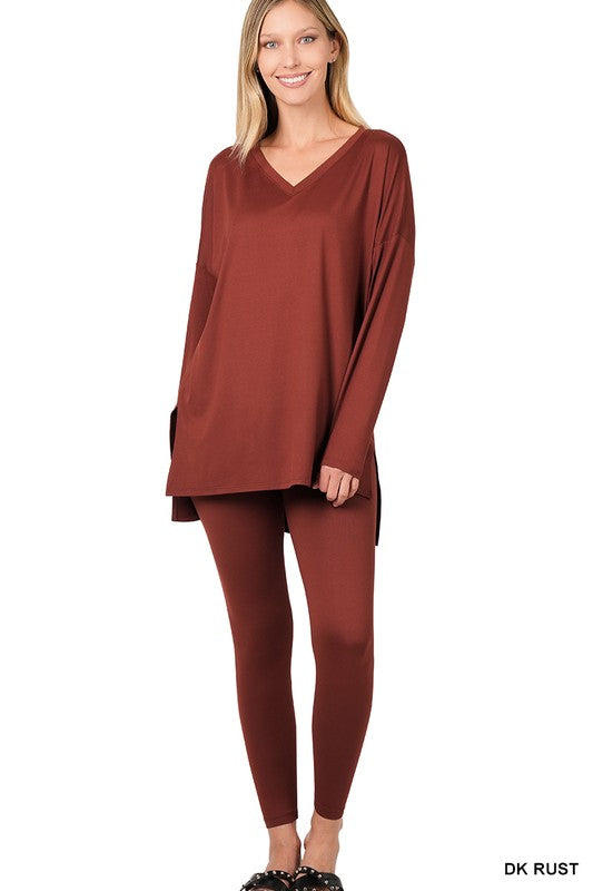 Activewear Brushed DTY Microfiber Loungewear Set - Bee Creek Apparel