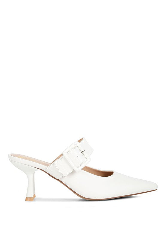 Star Slim Block Heel Mules