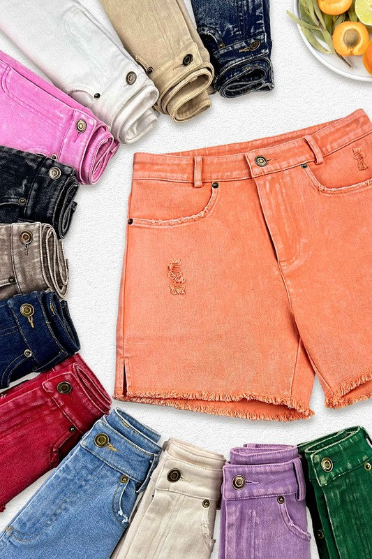 Snag These Casual Washed-Style Denim Shorts! - Bee Creek Apparel