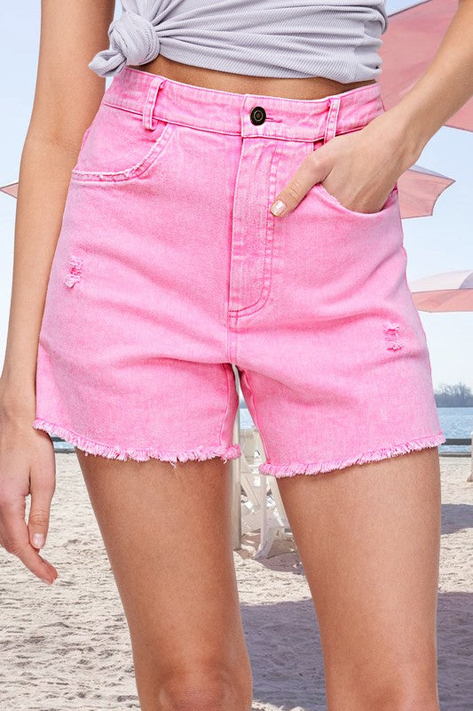 Snag These Casual Washed-Style Denim Shorts! - Bee Creek Apparel