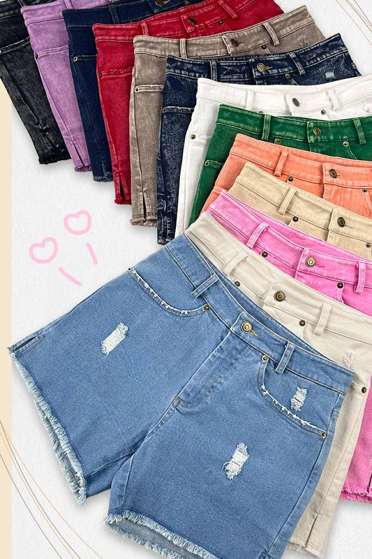 Snag These Casual Washed-Style Denim Shorts! - Bee Creek Apparel