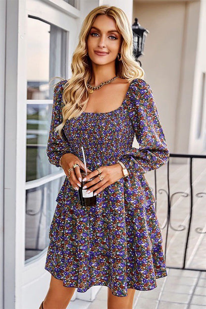 Long sleeve floral dress