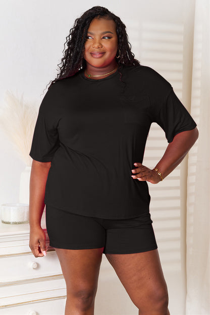 Basic Bae Soft Rayon Half Sleeve Top and Shorts Set - Bee Creek Apparel