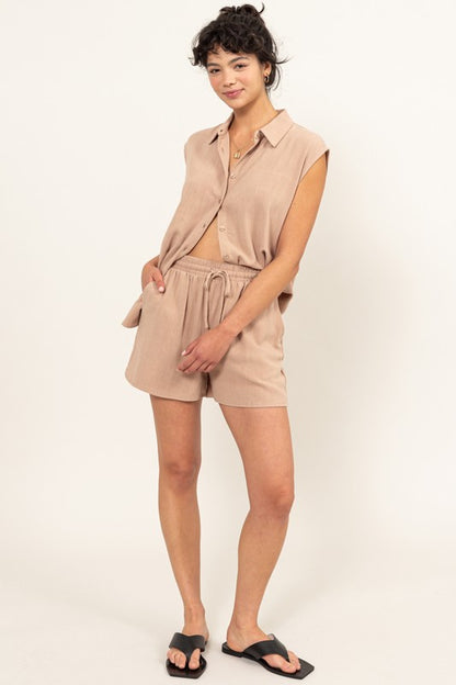 Elevate Your Summer Style With Linen Shirt and Shorts Set - Bee Creek Apparel