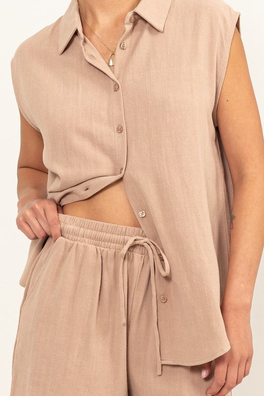 Elevate Your Summer Style With Linen Shirt and Shorts Set - Bee Creek Apparel