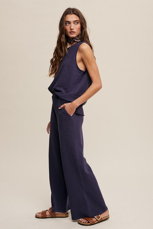 Soft Knit Tank and Sweat Pant Set - Bee Creek Apparel