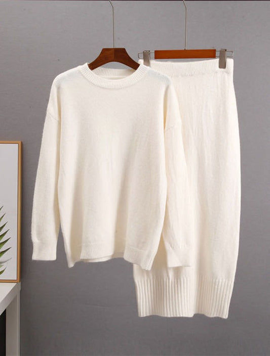 Two Piece Knit Skirt Set - Bee Creek Apparel