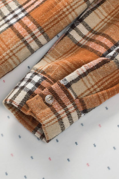 The Patch Plaid Color Block Shirt Shacket - Bee Creek Apparel