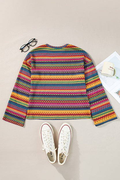 This Long Sleeve Multicolor T-Shirt Is One Of A Kind