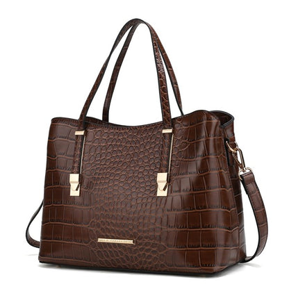 Our Aurelia Vegan Leather Crocodile Tote Bag by Mia K