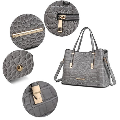 Our Aurelia Vegan Leather Crocodile Tote Bag by Mia K