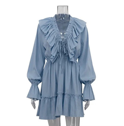 Long sleeve ruffle dress