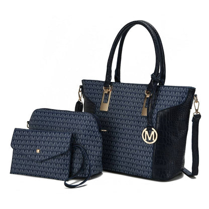 MKF Collection by Mia K - Shonda 3 PC Set - Tote, Handbag, & Wallet