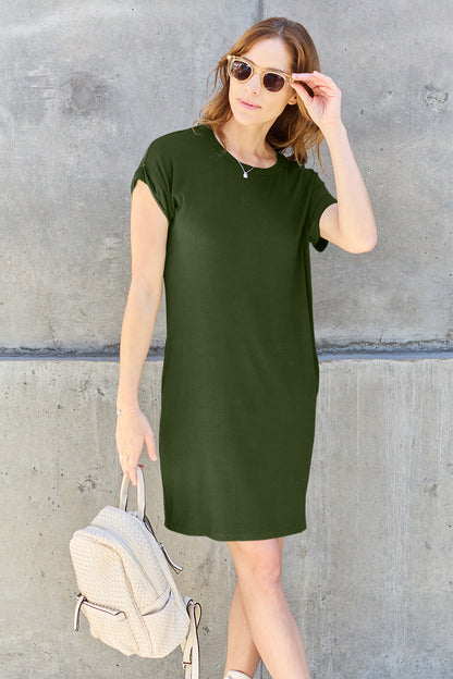 Experience Ultimate Comfort In Our Buzzworthy Basic Dress With Pockets