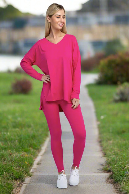 Activewear Brushed DTY Microfiber Loungewear Set - Bee Creek Apparel