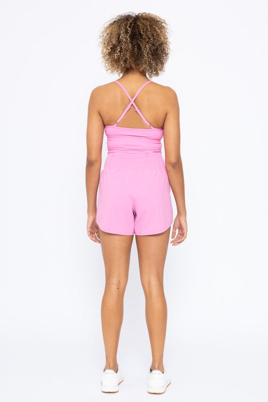 Cross Back Active Romper - Bee Creek Apparel