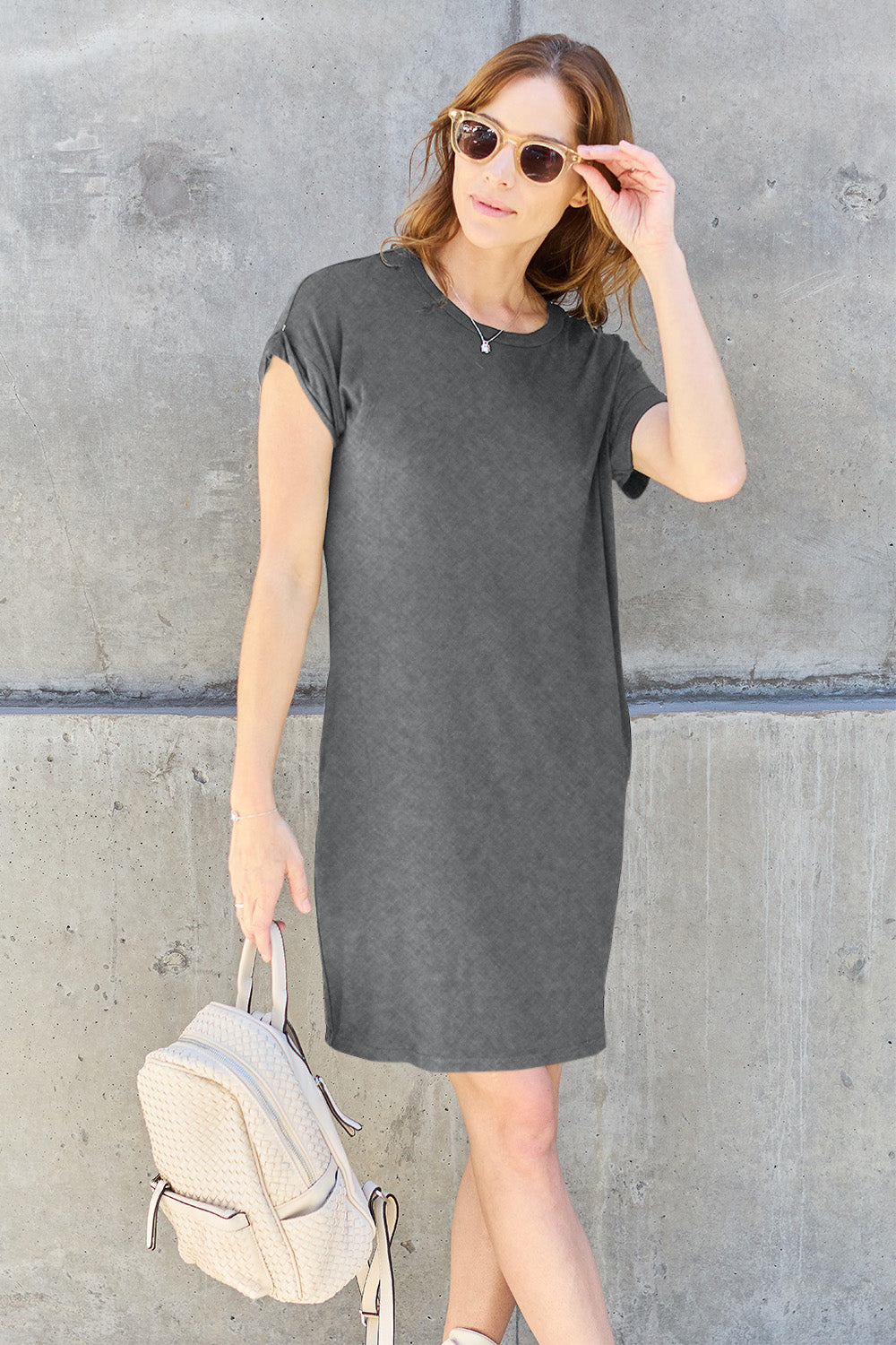 Experience Ultimate Comfort In Our Buzzworthy Basic Dress With Pockets