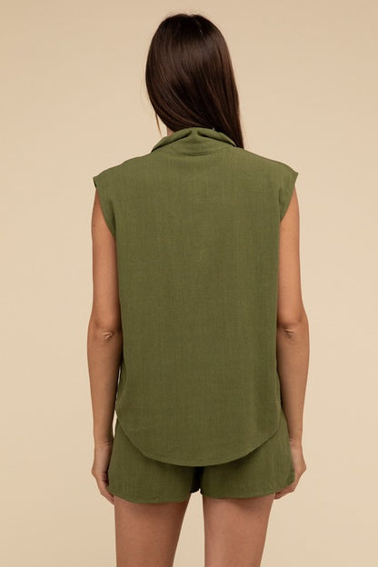 Elevate Your Summer Style With Linen Shirt and Shorts Set - Bee Creek Apparel