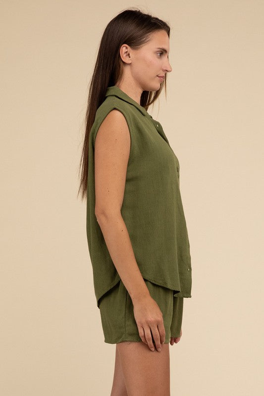 Elevate Your Summer Style With Linen Shirt and Shorts Set - Bee Creek Apparel