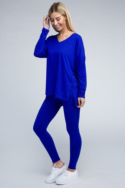 Activewear Brushed DTY Microfiber Loungewear Set - Bee Creek Apparel