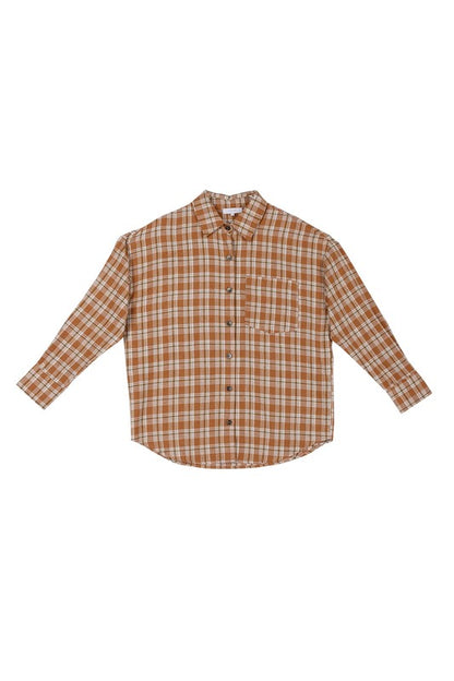 A Classic Autumn Beige Plaid Shirt