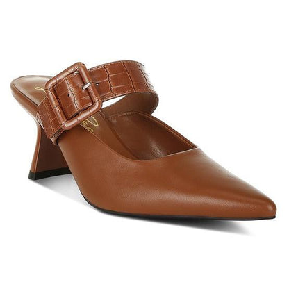 Star Slim Block Heel Mules