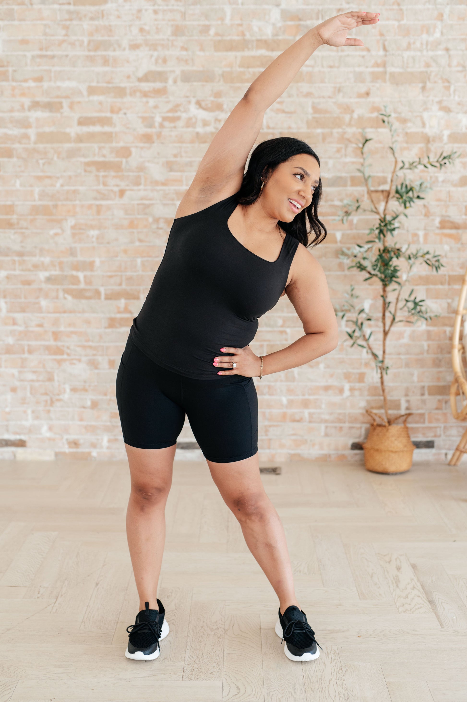 Getting Active Biker Shorts in Black - Bee Creek Apparel